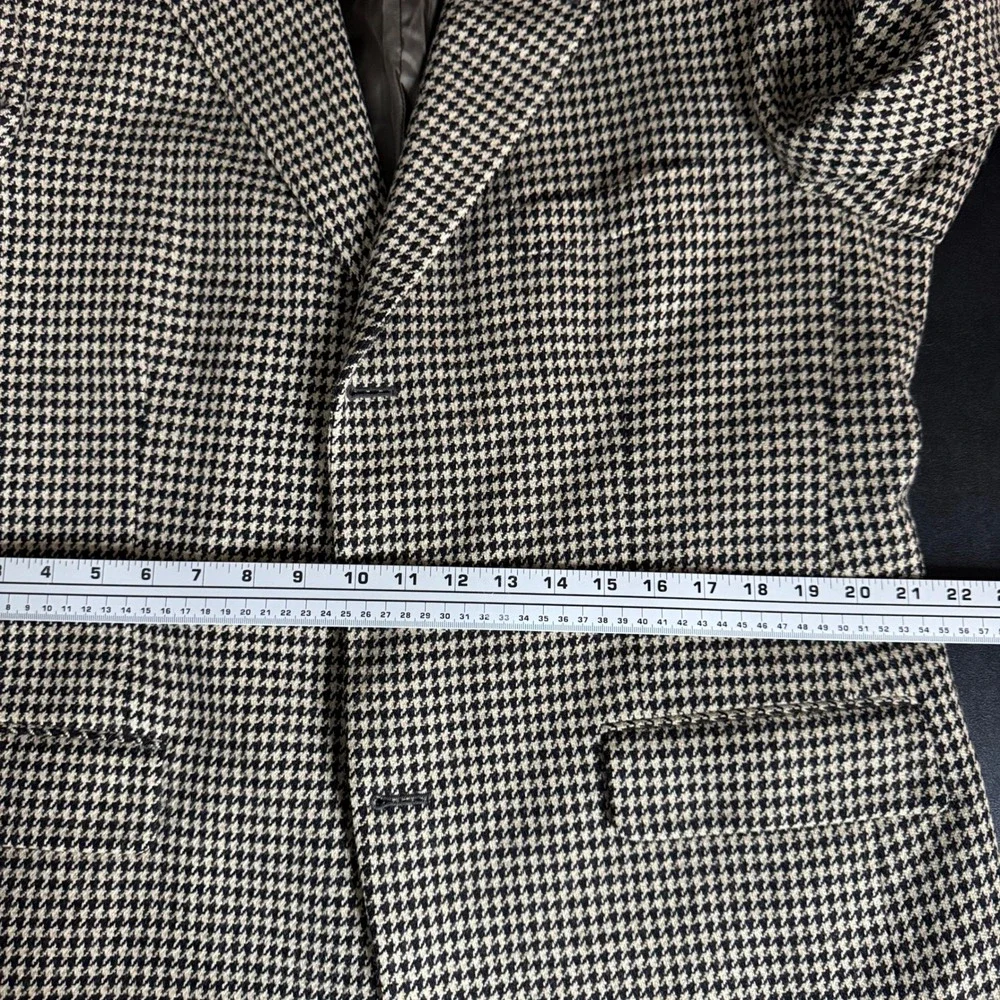 Southwick for Harrison LTD Houndstooth‎ Wool Blazer Jacket Size 43R